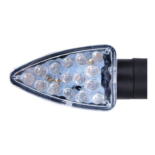 Oxford Arrow Indicator Short Stem Clear Lens - Black