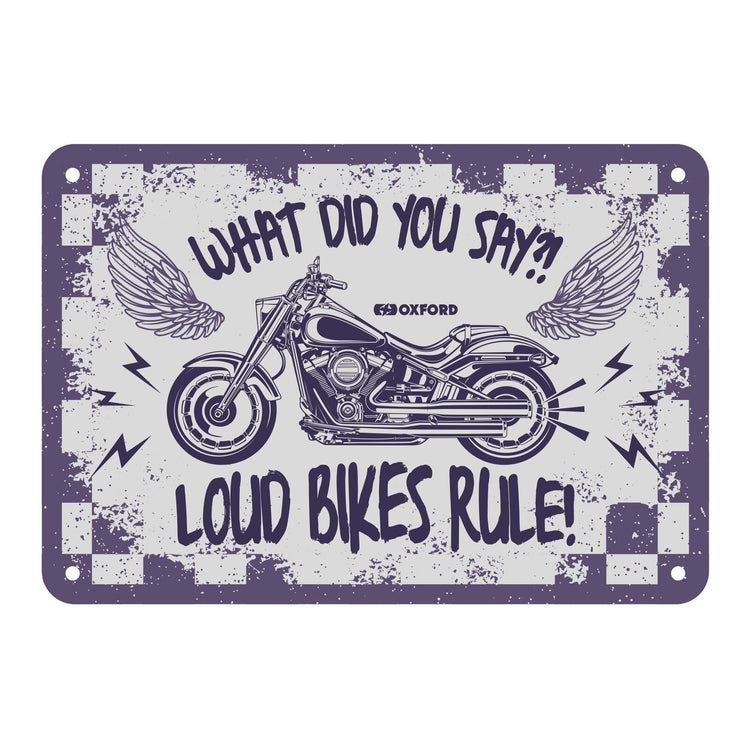 Oxford Garage Metal Sign: What Did You Say