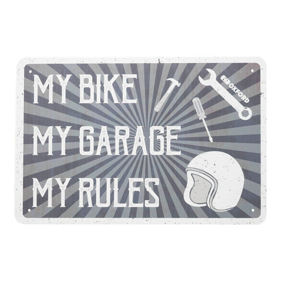 Oxford Garage Metal Sign: My Rules
