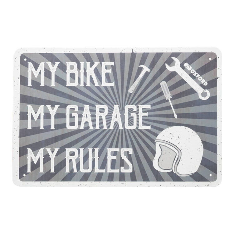 Oxford Garage Metal Sign: My Rules