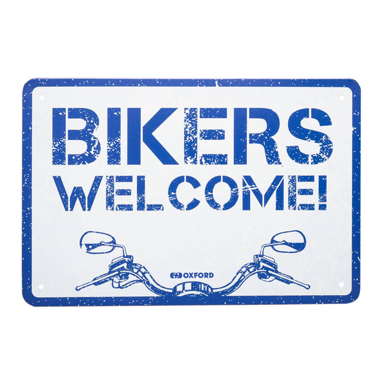 Oxford Garage Metal Sign: Welcome