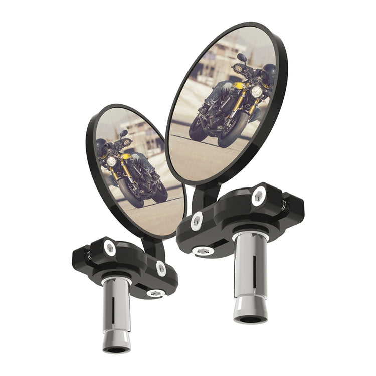 Oxford Bar End Mirrors (Black) (Pair)