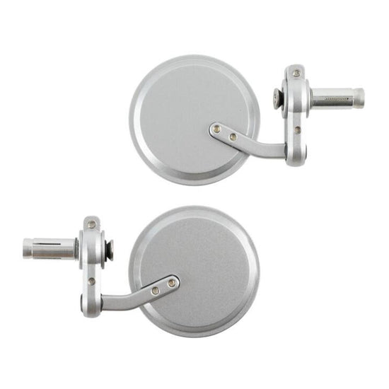 Oxford Bar End Mirrors - Silver (Pair)