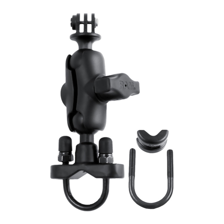 RAM Handlebar U-Bolt Double Ball Mount with Action Camera Adapter