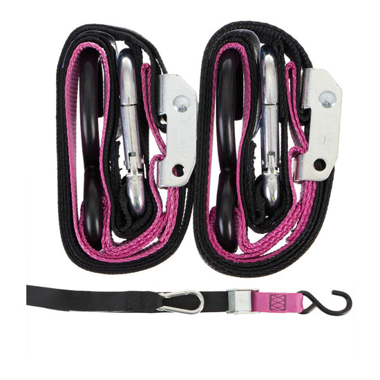 GORILLAS GRIP TIE DOWN 38MM S/HK BLK/LAVENDER/PINK LOOP