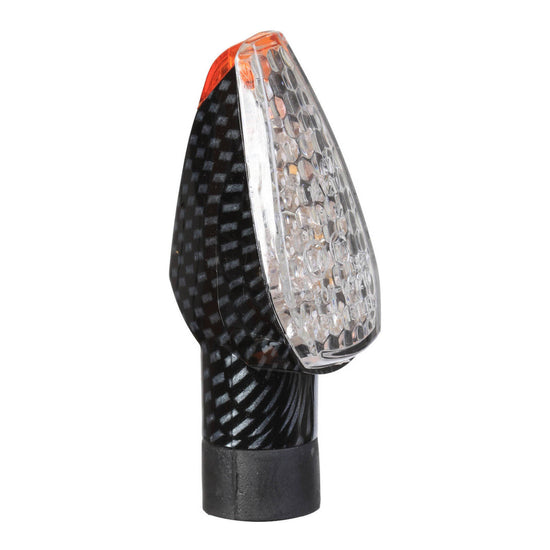 Whites LED Roadhawk MK3 Flasher - Carbon, Short Stem