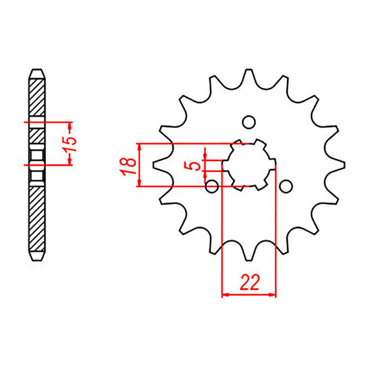 XAM Sprocket Kit Kawasaki KX125 '94-'95 12/49