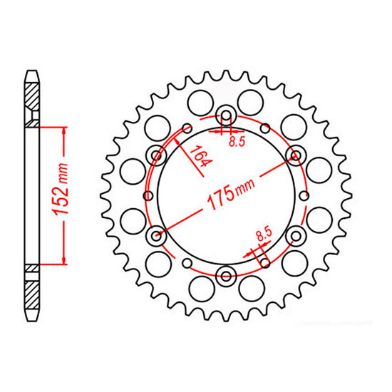 XAM Sprocket Kit Yamaha TT250 R '93-'95 - 520NSD 14/43