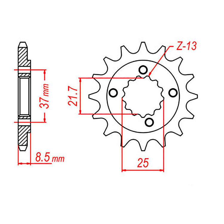 XAM Sprocket Kit Suzuki GS500F&E (16-39) X-Ring Gold