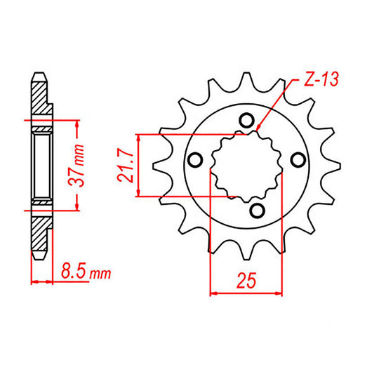 XAM Sprocket Kit Suzuki GS500F&E (16-39) X-Ring