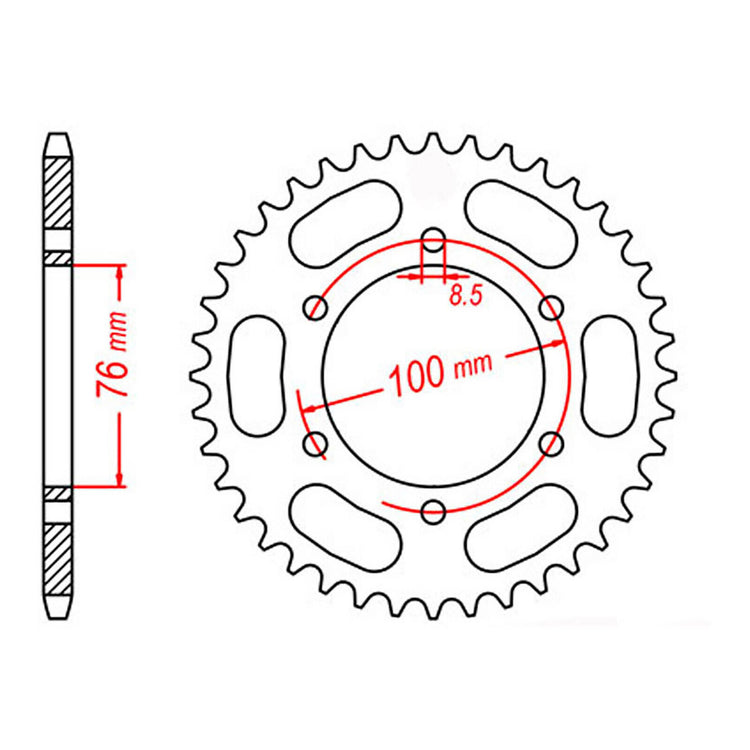 XAM Sprocket Kit Yamaha YZF-R125 '14 O-Ring 15/47