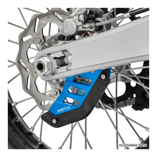 Zeta Aluminium Rear Disc Guard - Husqvarna TC/FC ‘14-’27 / TE/FE ‘22-’27 - Blue