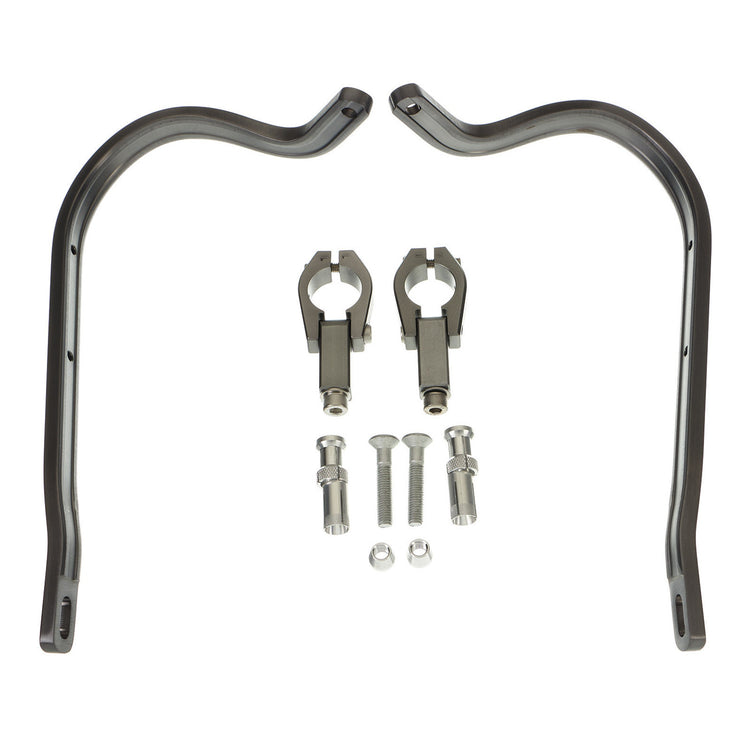 Zeta Armour Handguards Bent for 28.6mm Handlebars - Titanium