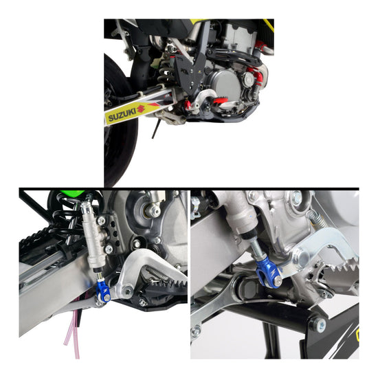 Zeta Rear Brake Clevis- Yamaha Serow 225/250, Tricker - Blue